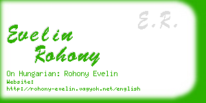 evelin rohony business card